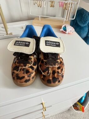 Wales Bonner x adidas Kids Leopard Print Sneakers in Brown and Black
